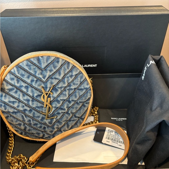 Saint Laurent Handbags - YSL Saint Laurent Denim Rodeo Crossbody Bag